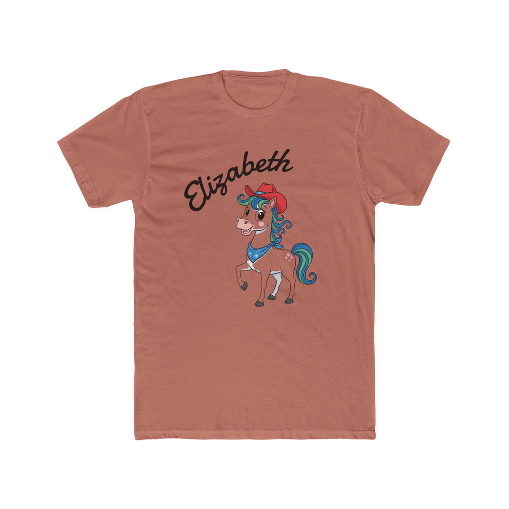 T-Shirt Elizabeth Technicolor Dream Horse Unisex Cotton Crew Tee