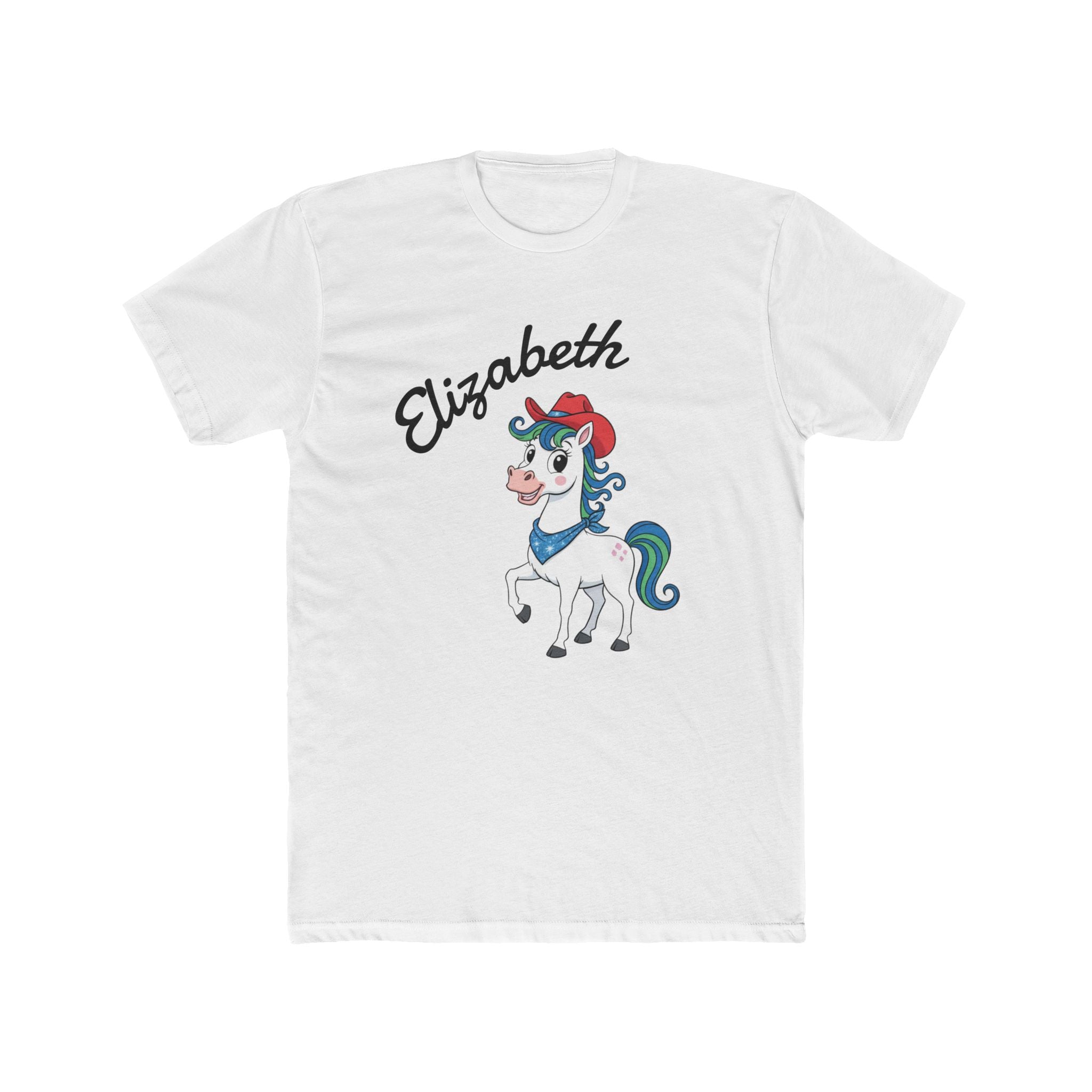 T-Shirt Elizabeth Technicolor Dream Horse Unisex Cotton Crew Tee