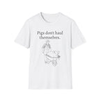 Funny Pig Wheelbarrow Unisex T-Shirt