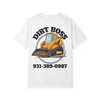 Dirt Boss Skid Steer T-Shirt — Personalized "Joseph" Workwear with Phone Number
