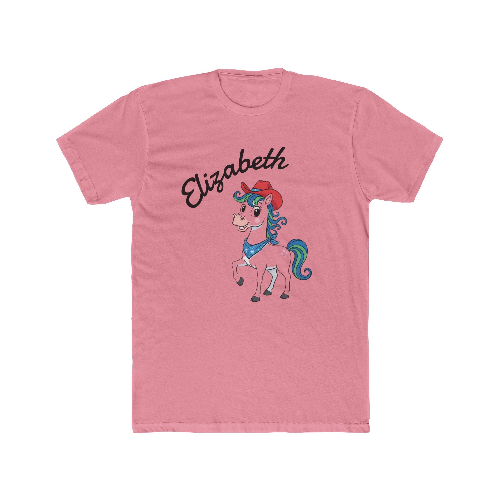 T-Shirt Elizabeth Technicolor Dream Horse Unisex Cotton Crew Tee
