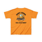 Copy of Kids Tee - "Dirt Boss" Excavator Shirt with Name & Phone Number