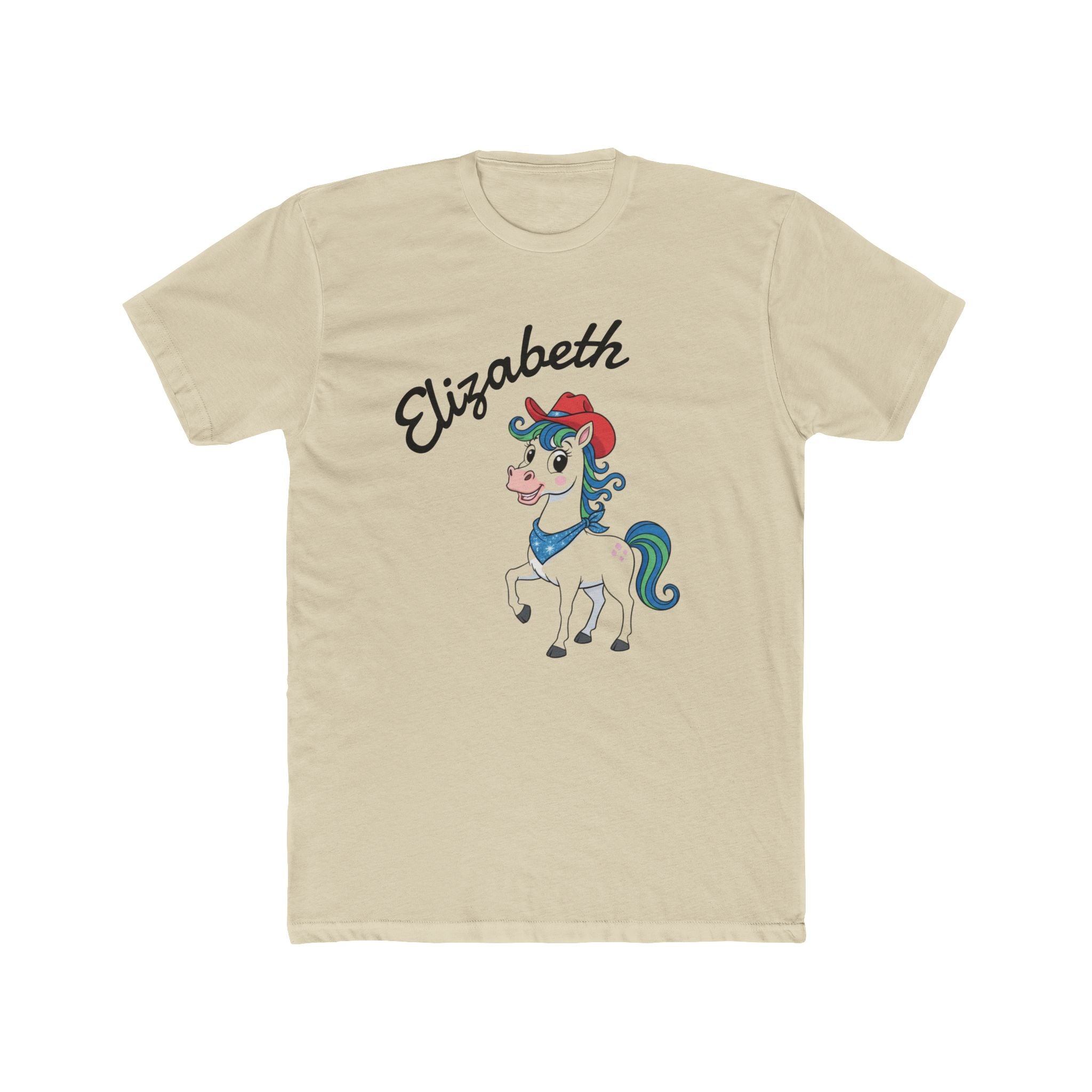 T-Shirt Elizabeth Technicolor Dream Horse Unisex Cotton Crew Tee