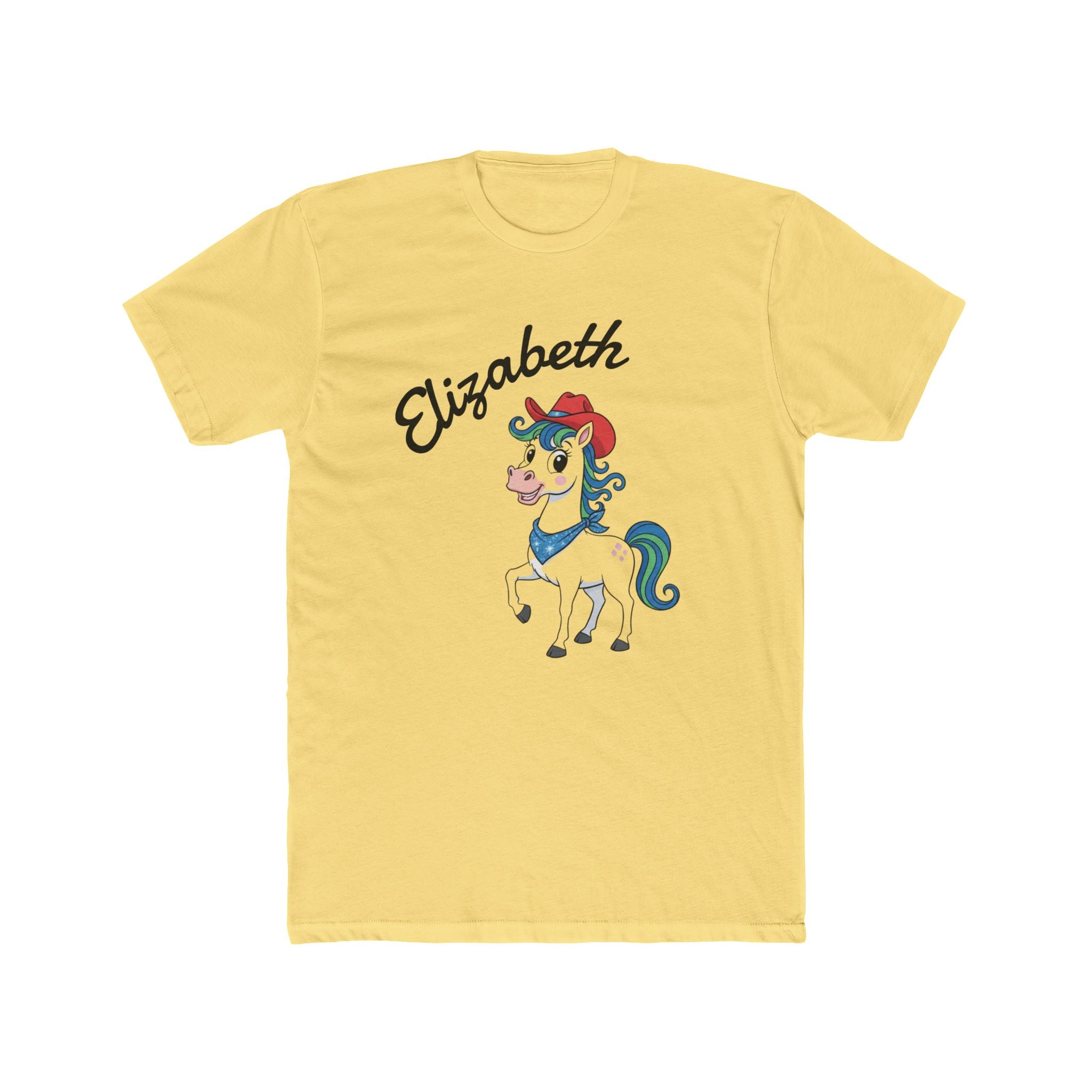 T-Shirt Elizabeth Technicolor Dream Horse Unisex Cotton Crew Tee