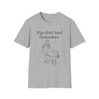 Funny Pig Wheelbarrow Unisex T-Shirt