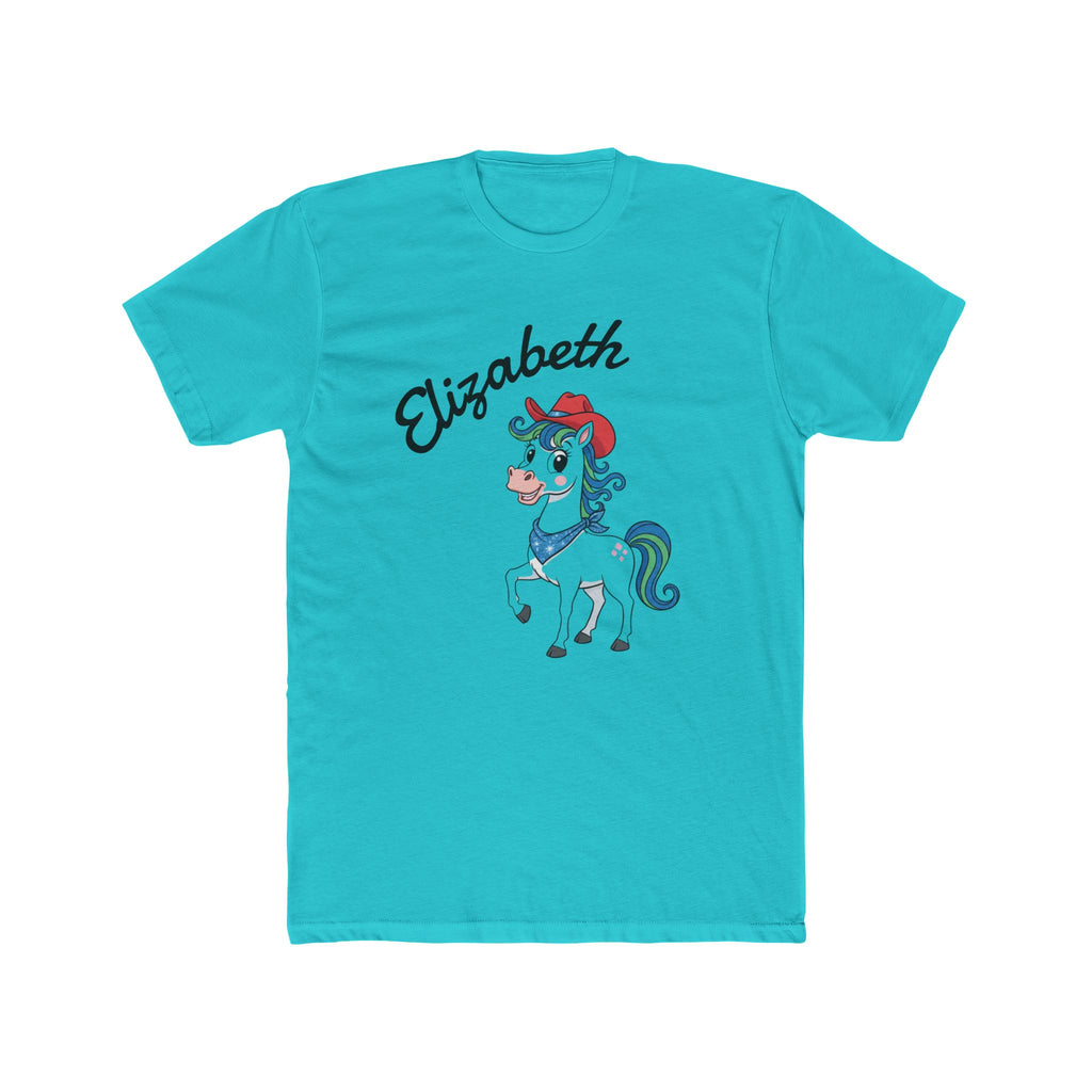 T-Shirt Elizabeth Technicolor Dream Horse Unisex Cotton Crew Tee