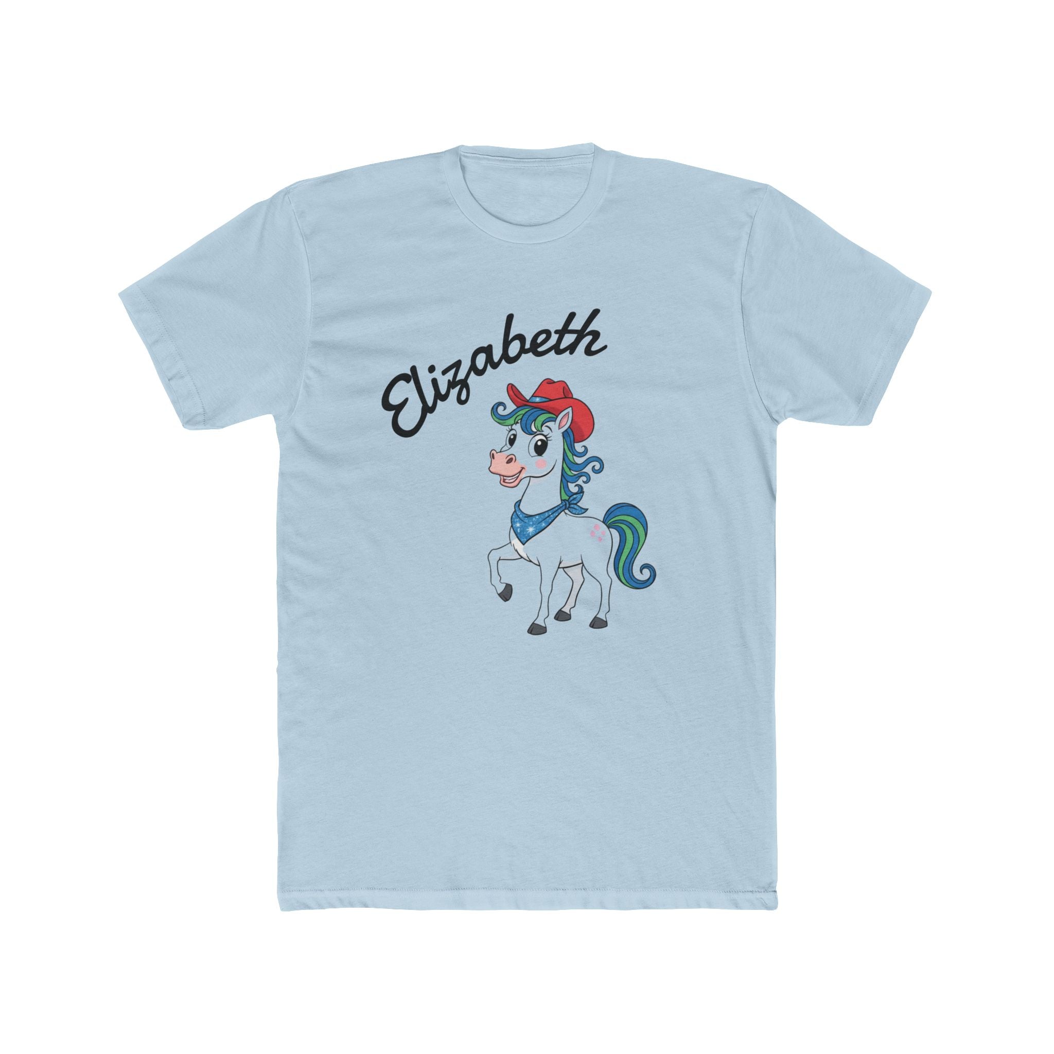 T-Shirt Elizabeth Technicolor Dream Horse Unisex Cotton Crew Tee