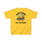 Kids Tee - "Dirt Boss" Excavator Shirt with Name & Phone Number